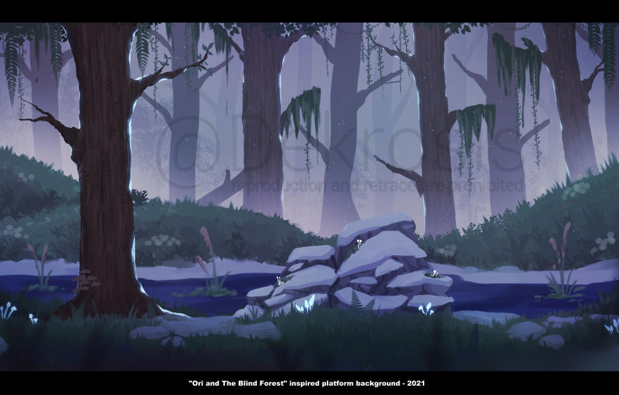 "Ori &amp; The Blind Forest" Inspired Platform Art - 2021