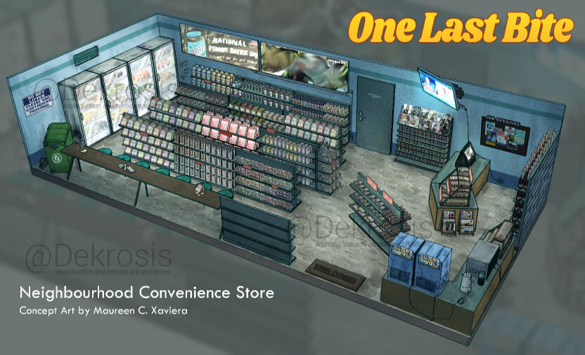 Neighbourhood Convenience Store "One Last Bite" concept art - 2023