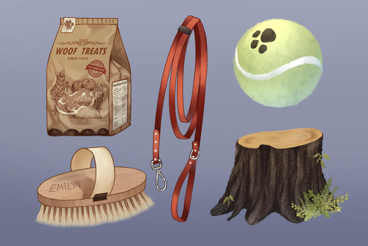 Props Design for "Emilyn" Character Design Assignment - 2022