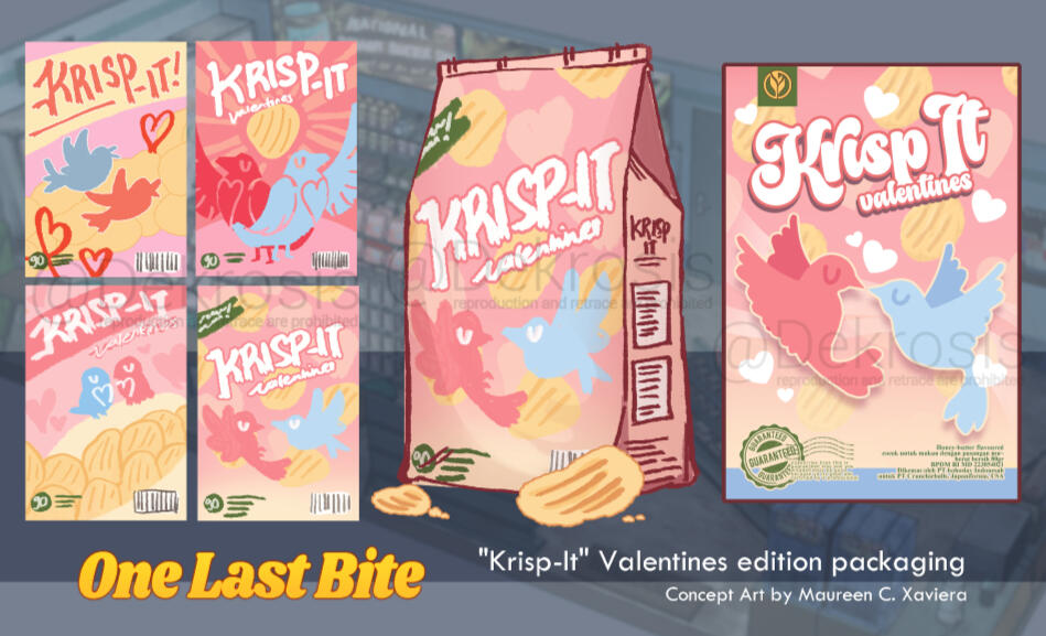 "Krisp-it" Valentines edition packaging prop design for "One Last Bite" - 2024